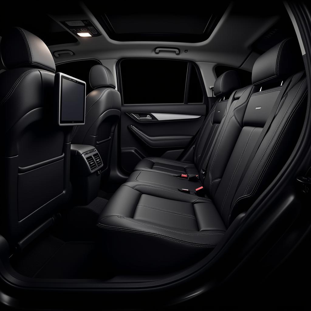 Luxury Black Car Interior