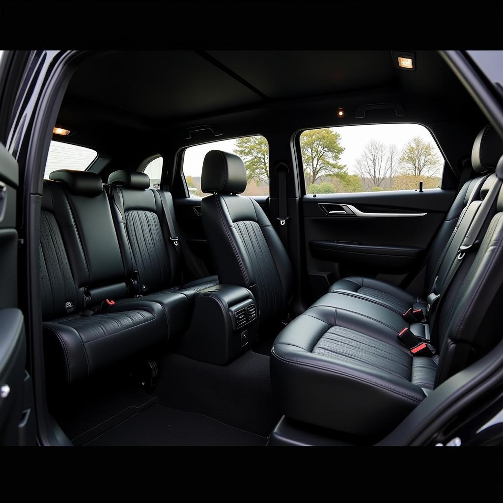 Luxury Black Car Interior in San Diego