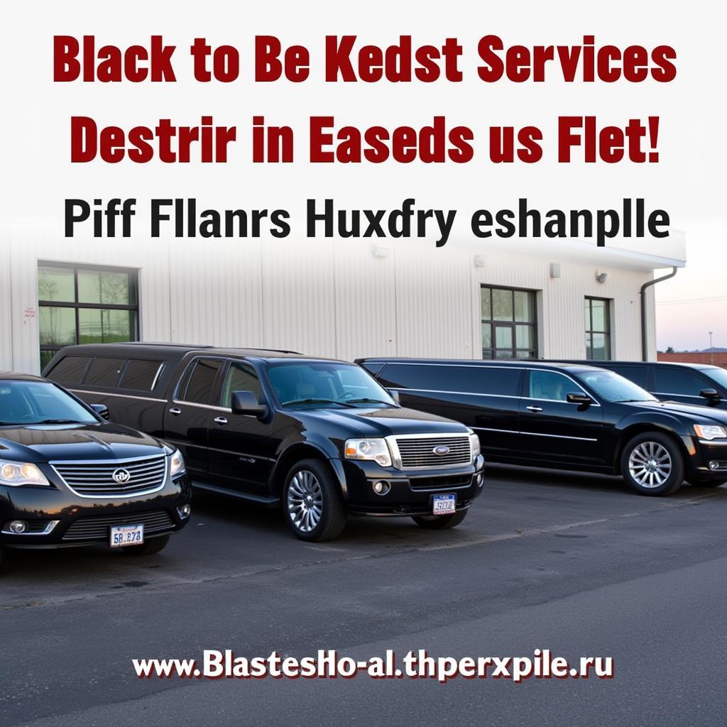 Fleet of Luxury Black Cars in Westchester