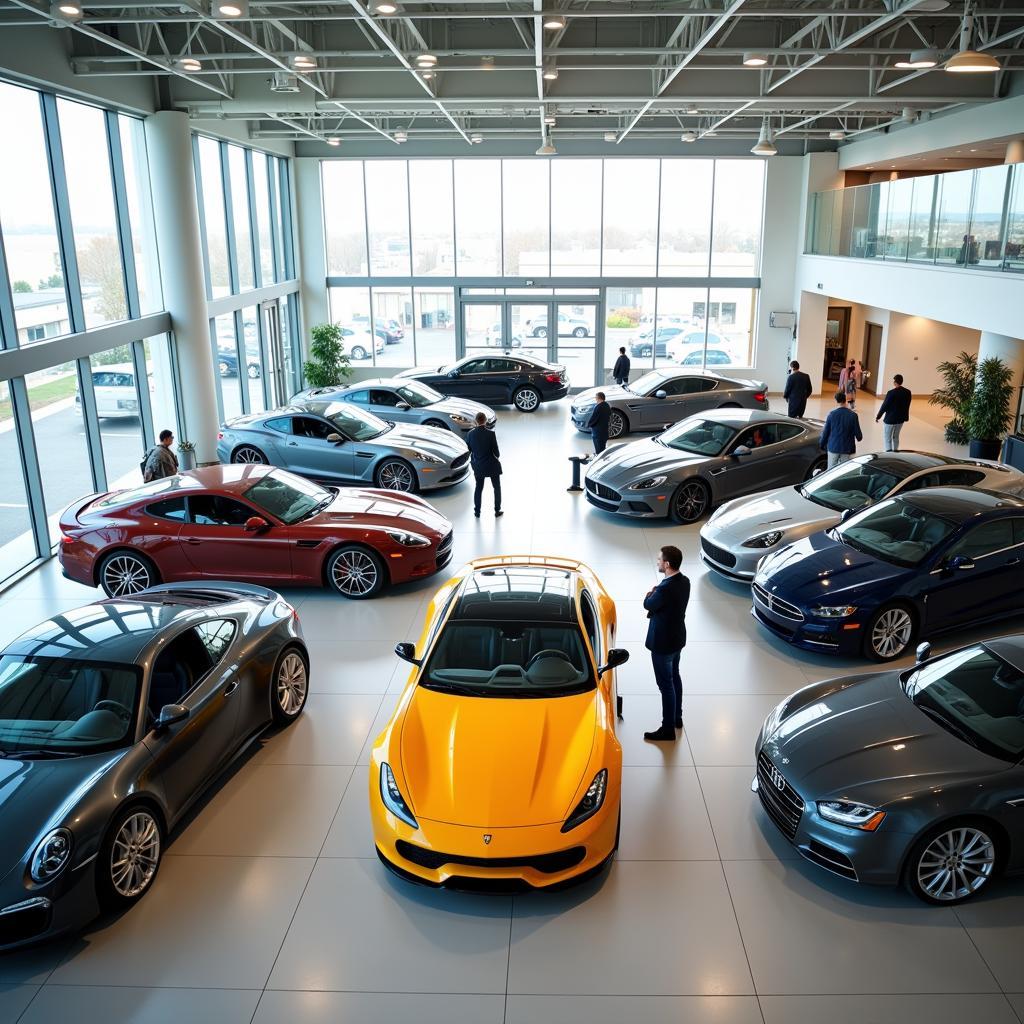 Luxury Car Showroom with Variety of Models