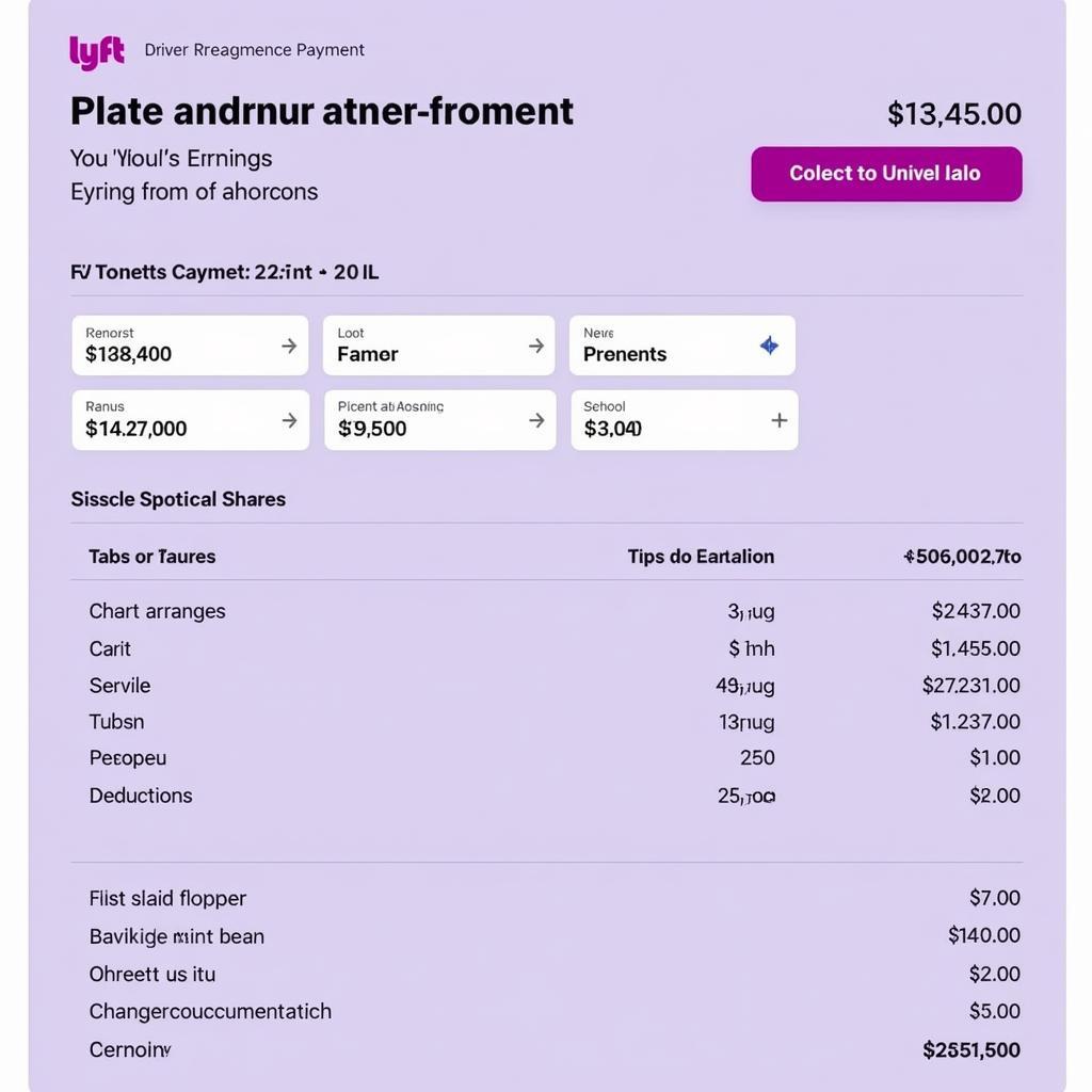 Lyft Payment Summary Screenshot