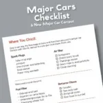 Major Car Service Checklist