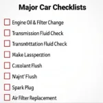 Car Maintenance Checklist