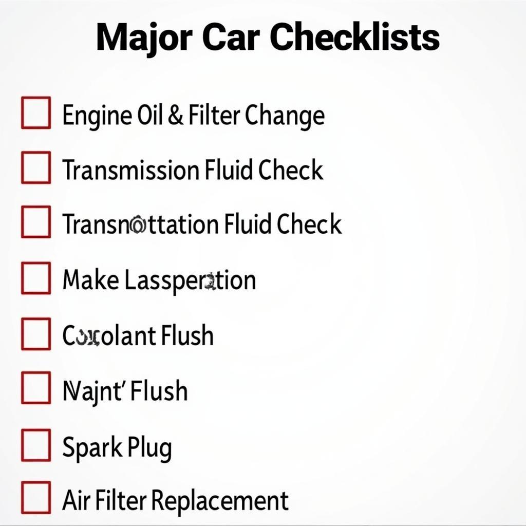 Car Maintenance Checklist