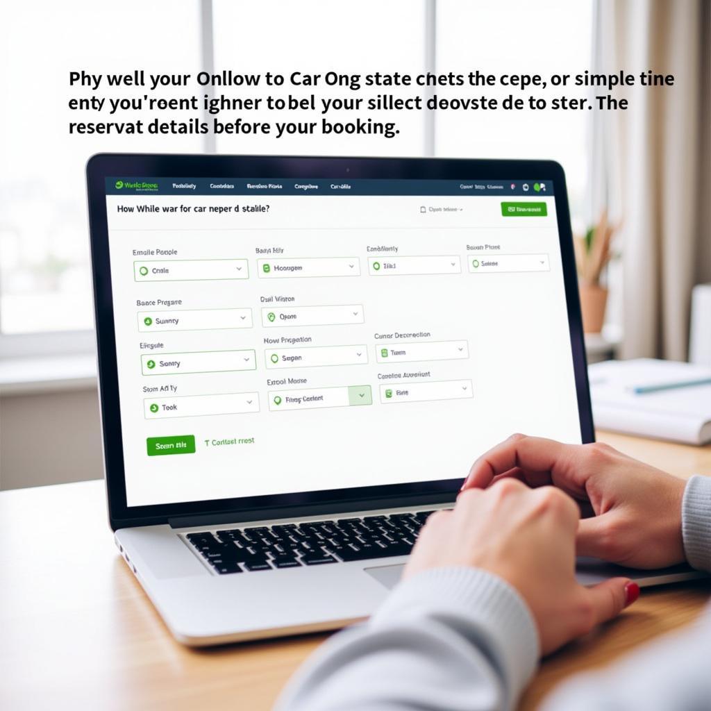 Making a Car Rental Reservation Online