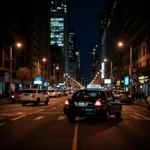 Manhattan Car Service at Night