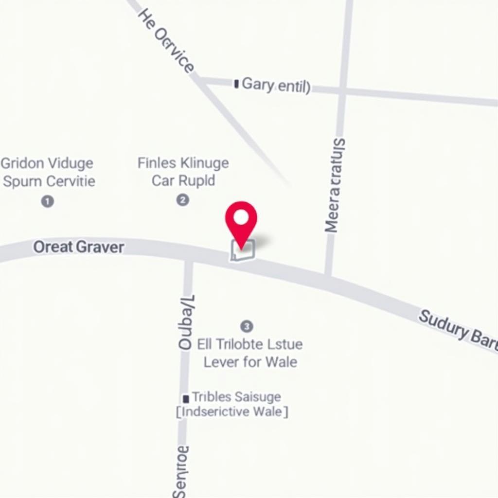 Map showing car service centres near Quay Lane, Sudbury, CO10 2AN