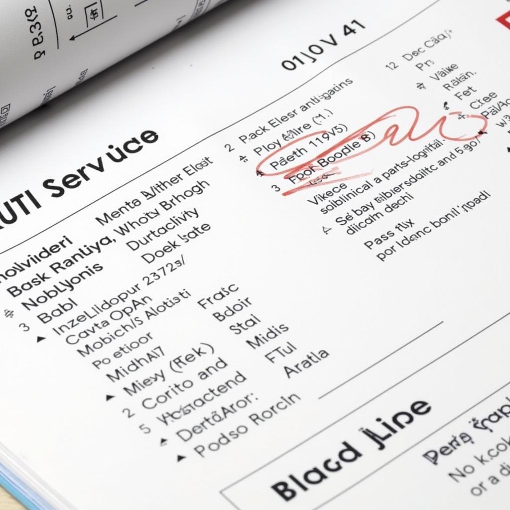 Maruti Service Logbook Example