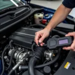 Mechanic Checking Car Engine