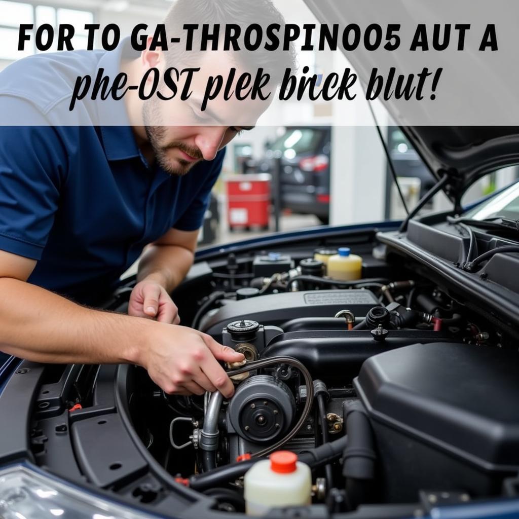 Mechanic inspecting a car engine during a pre-purchase inspection