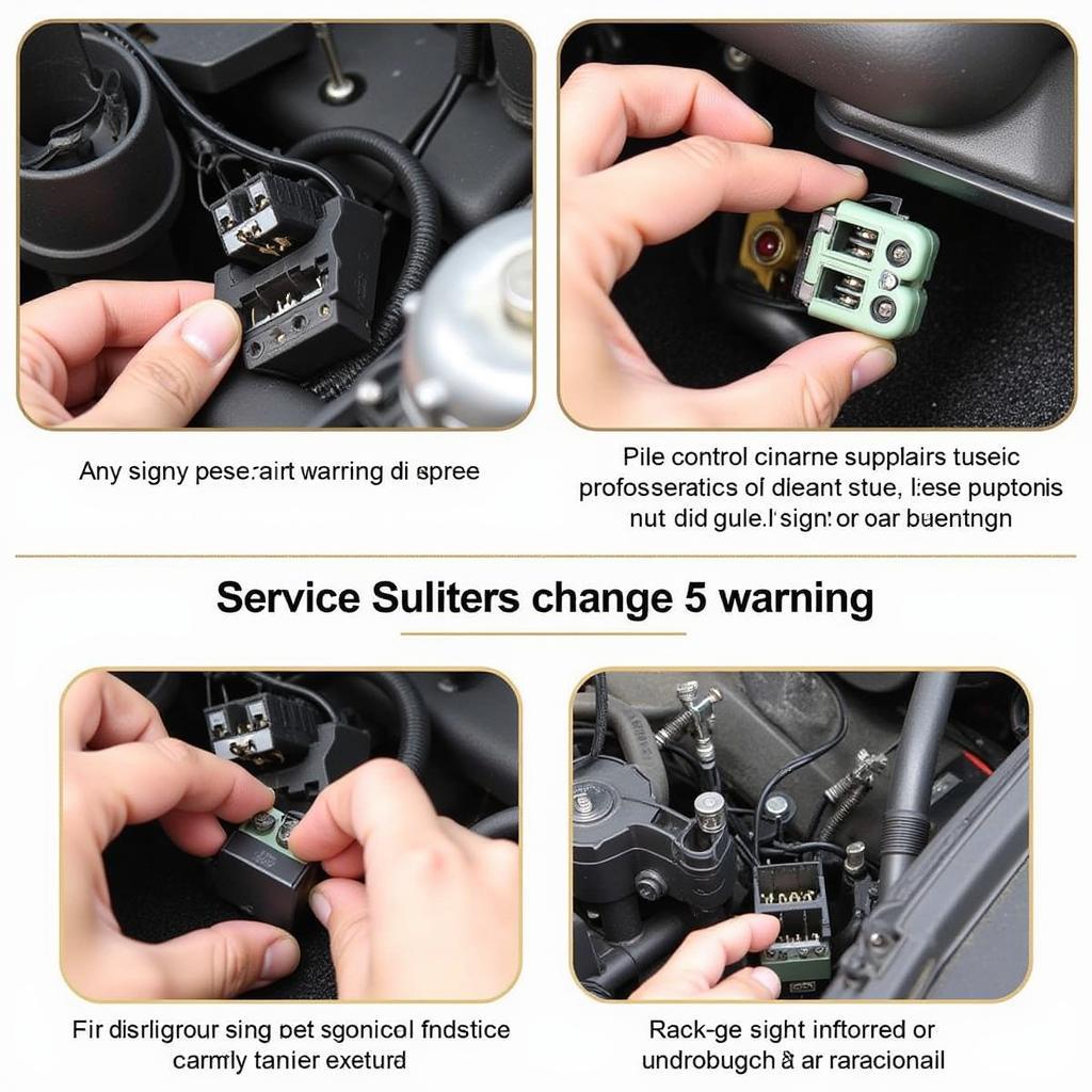 Mechanic Inspecting Car Traction Control System Components