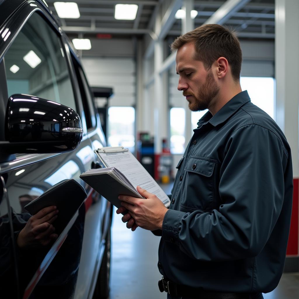 Mechanic Performing a Thorough Car Inspection