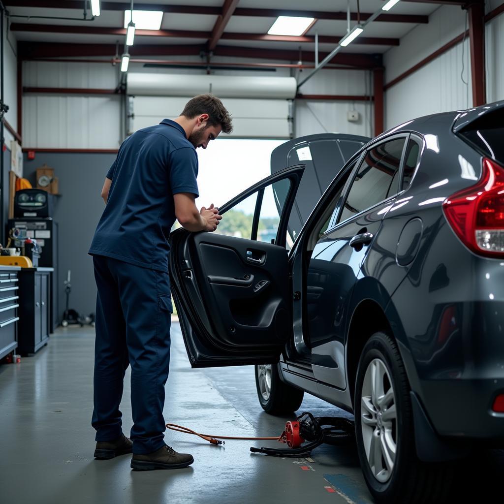 Mechanic Performing Car Service