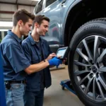 Mechanic Performing Car Service