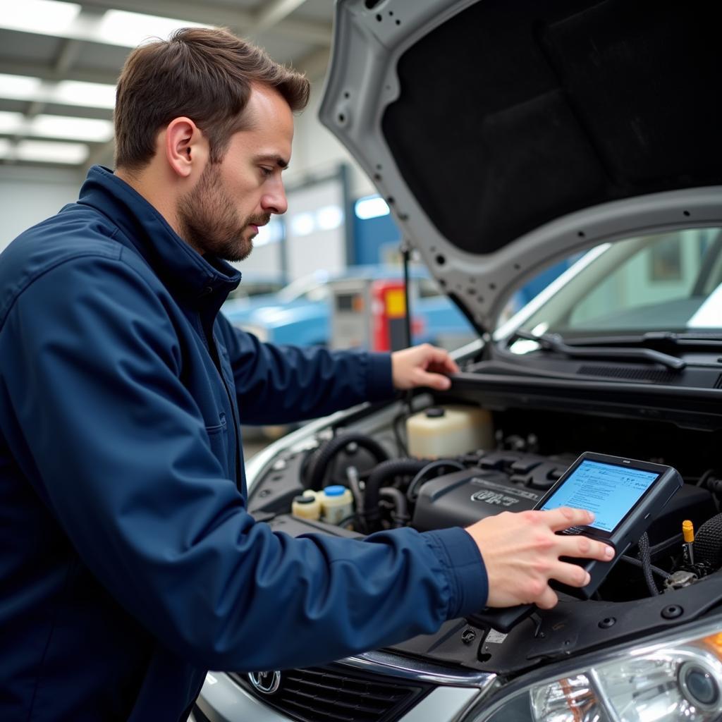 Mechanic Performing Car Service