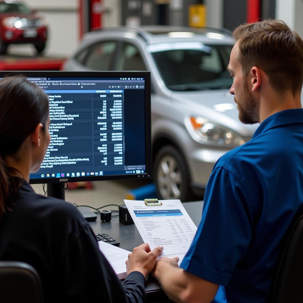 Mechanic Providing Car Service Quote