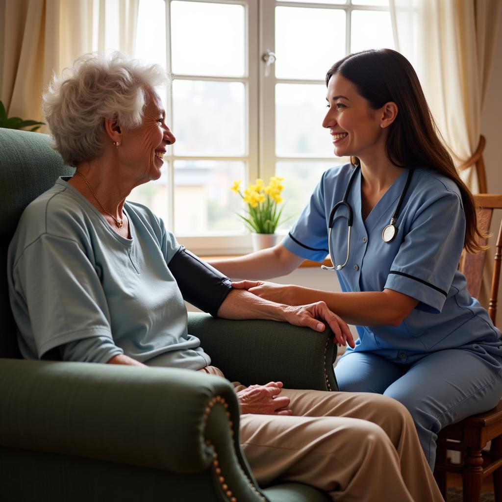 Senior Receiving Medicare Home Healthcare