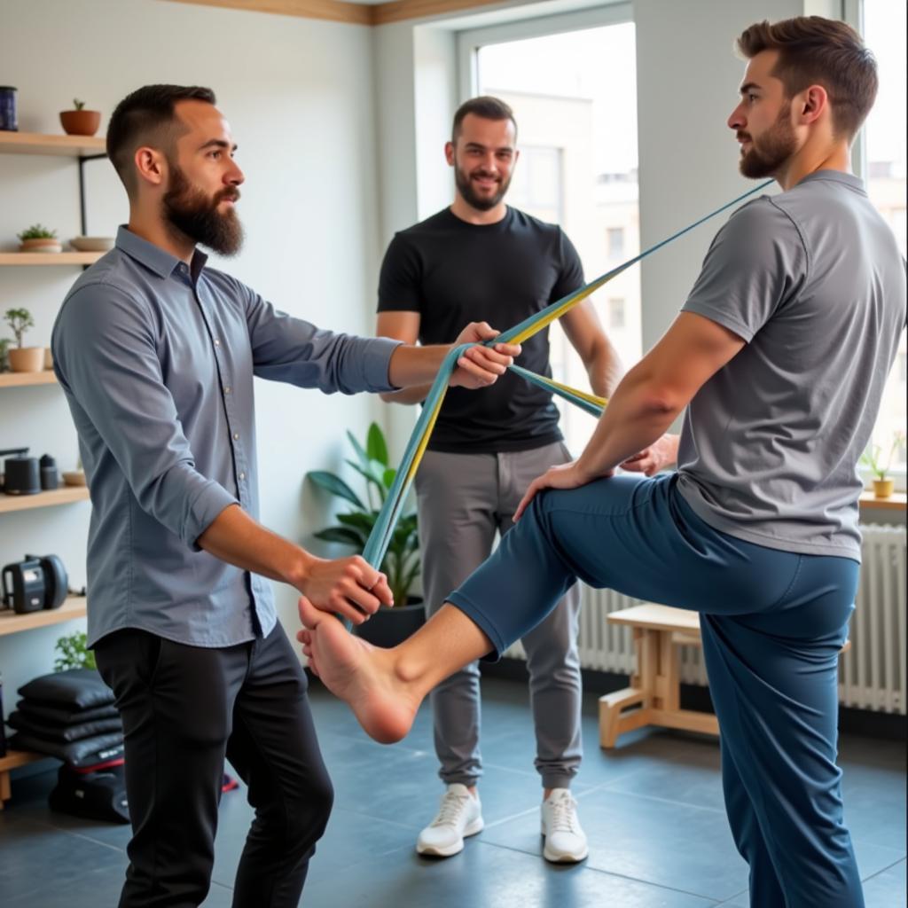 Men Undergoing Physical Therapy