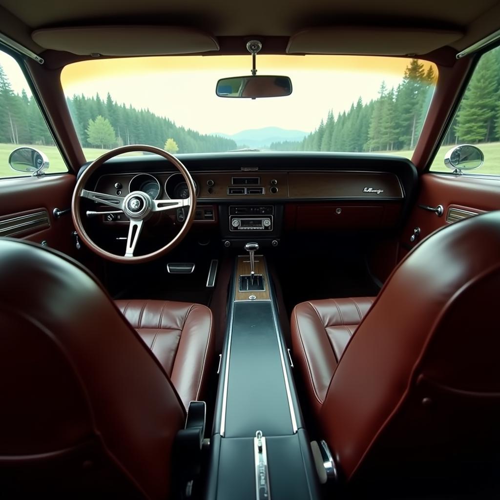 Interior view of the Mercury Cougar XR-7 used in On Her Majesty's Secret Service