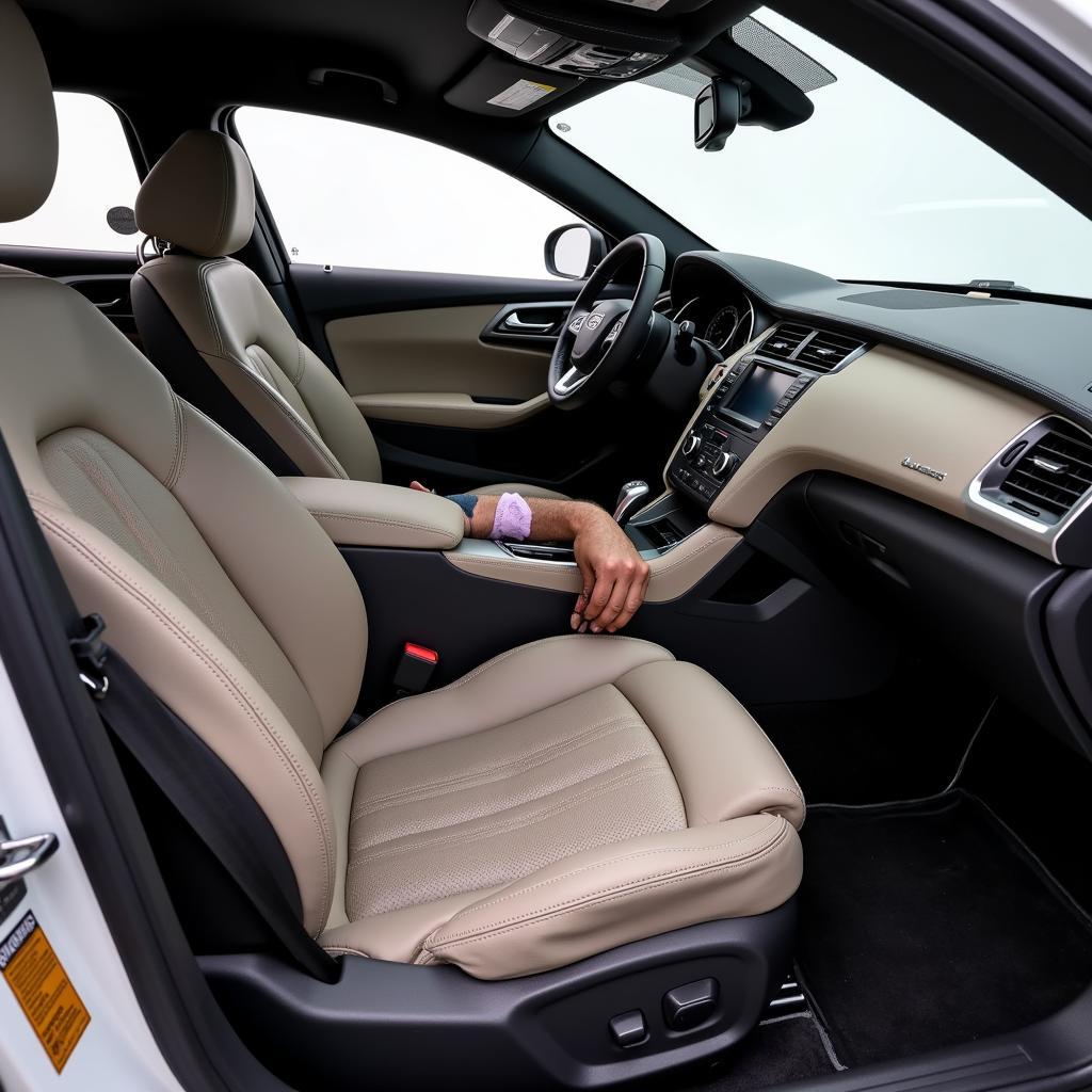 Interior car cleaning and detailing in Miami