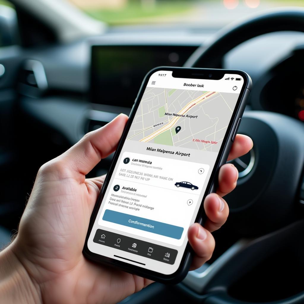 Booking a Car Service at Milan Malpensa Airport via Mobile App