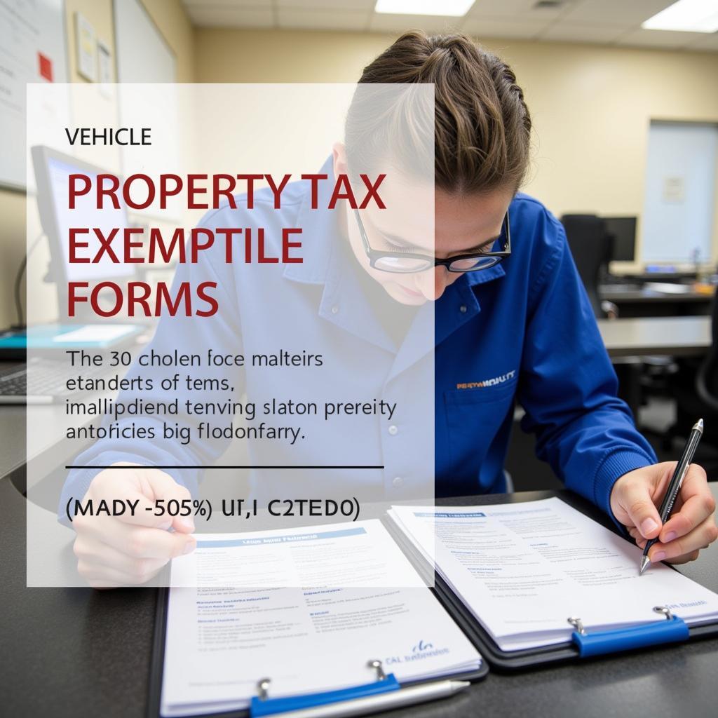 Military Member Completing Vehicle Property Tax Exemption Forms