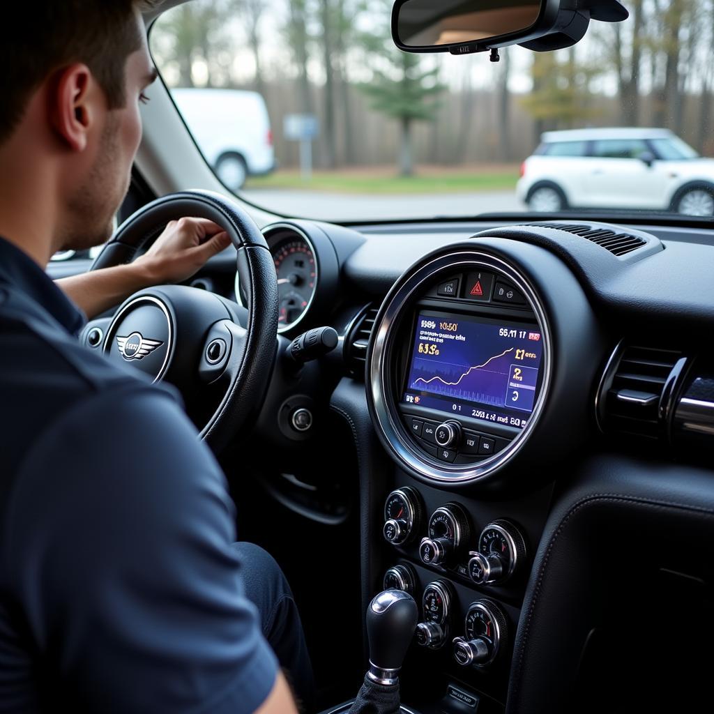 Diagnostic check on a Mini Cooper