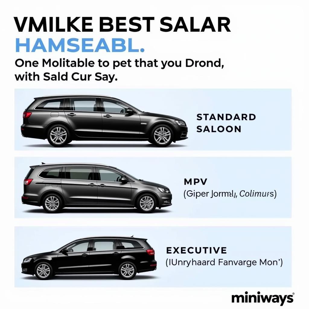 Miniways Car Service London Vehicle Options