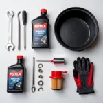 Essential tools and supplies for a minor car service