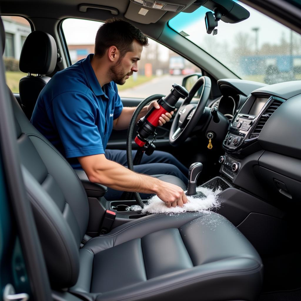 Mobile Car Seat Cleaning Service in Action