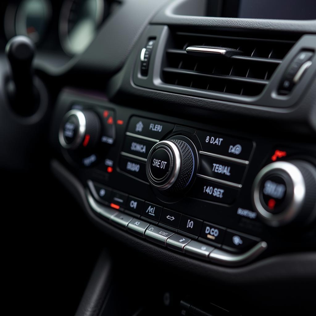 Modern Car AC Control Panel