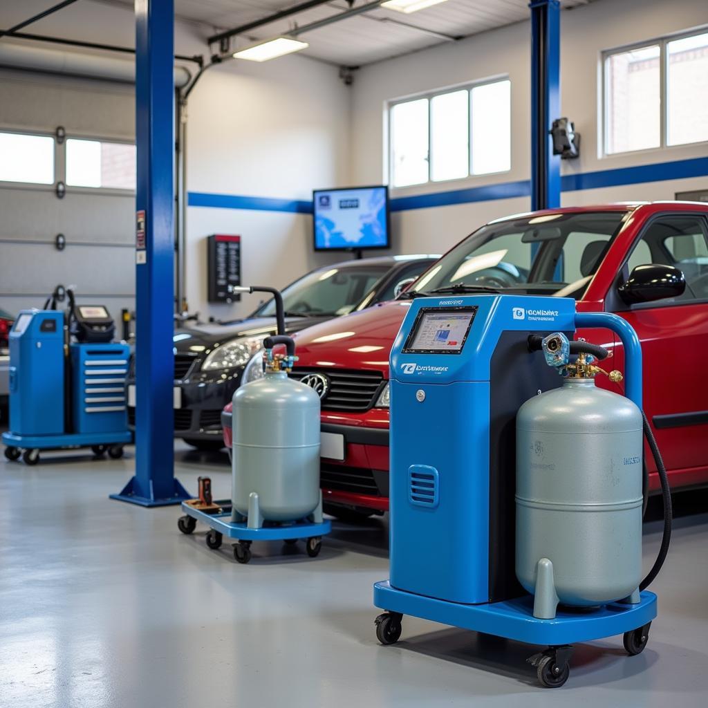 Modern Car AC Servicing Equipment