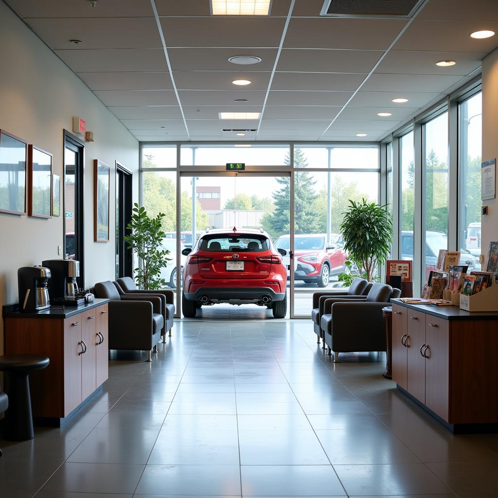 Modern Car Service Center Waiting Area