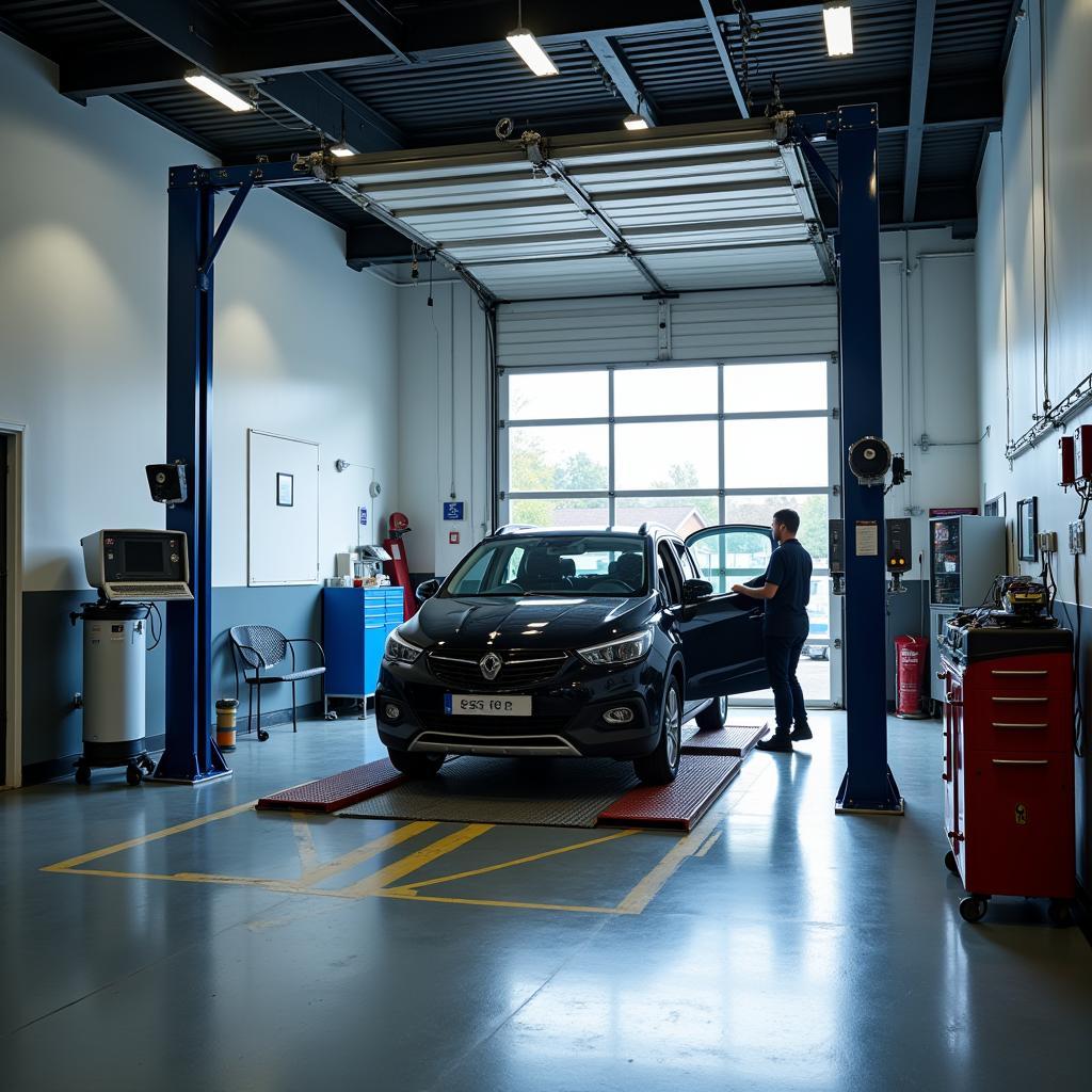 Vehicle Inspection at MOT Testing Center in Bromley