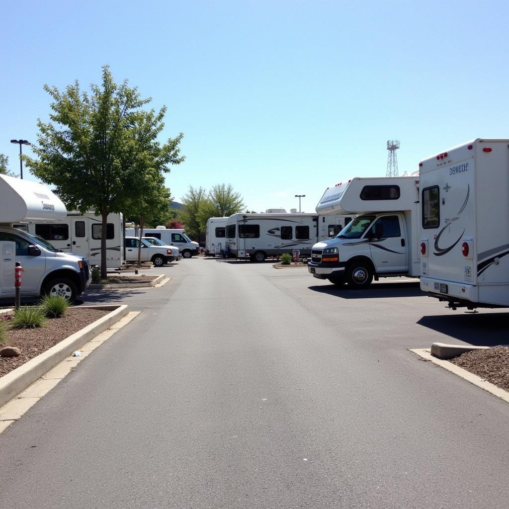 Motorhome Parking at a UK Service Station