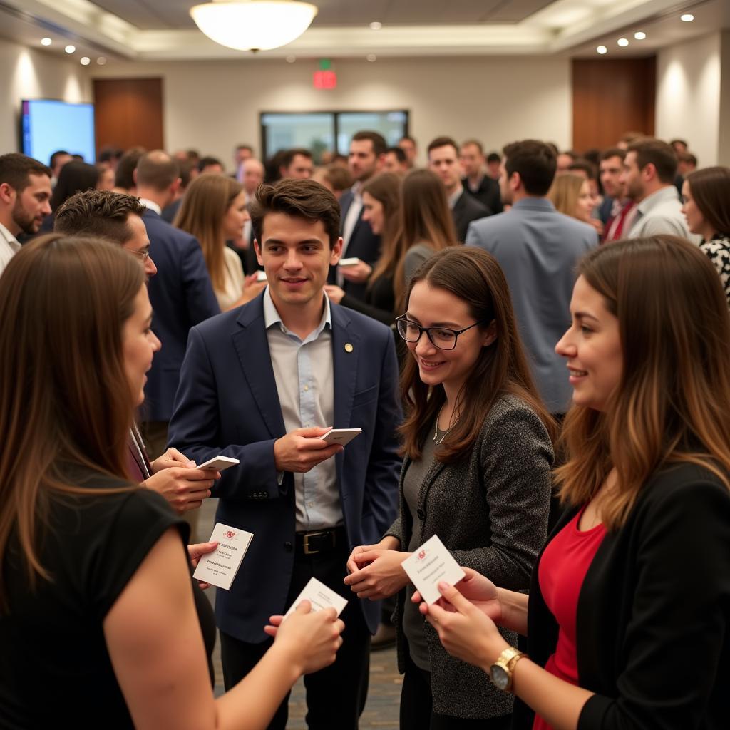 Students and Professionals Networking at an Event