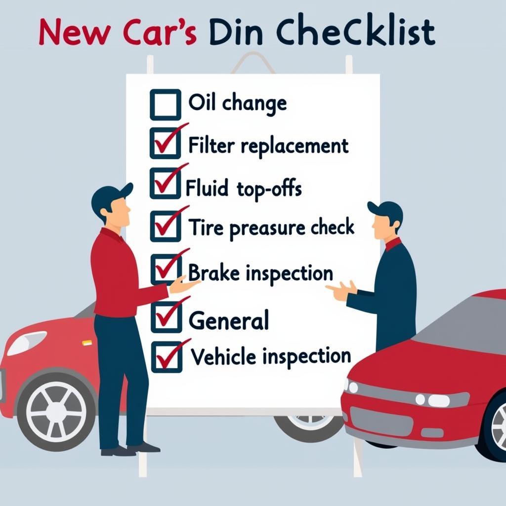 New Car First Service Checklist