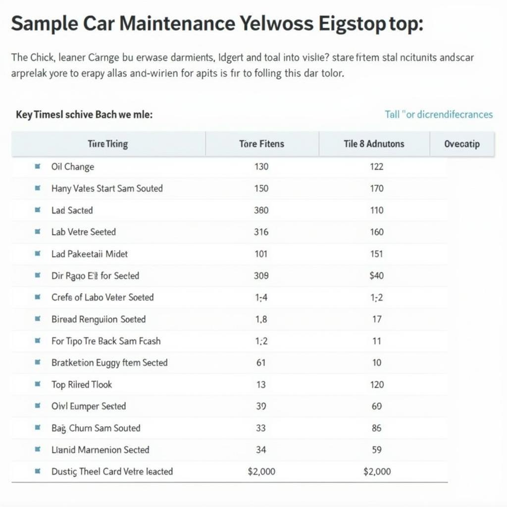 New Car Maintenance Schedule