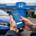 Scheduling a service appointment for a new Honda car