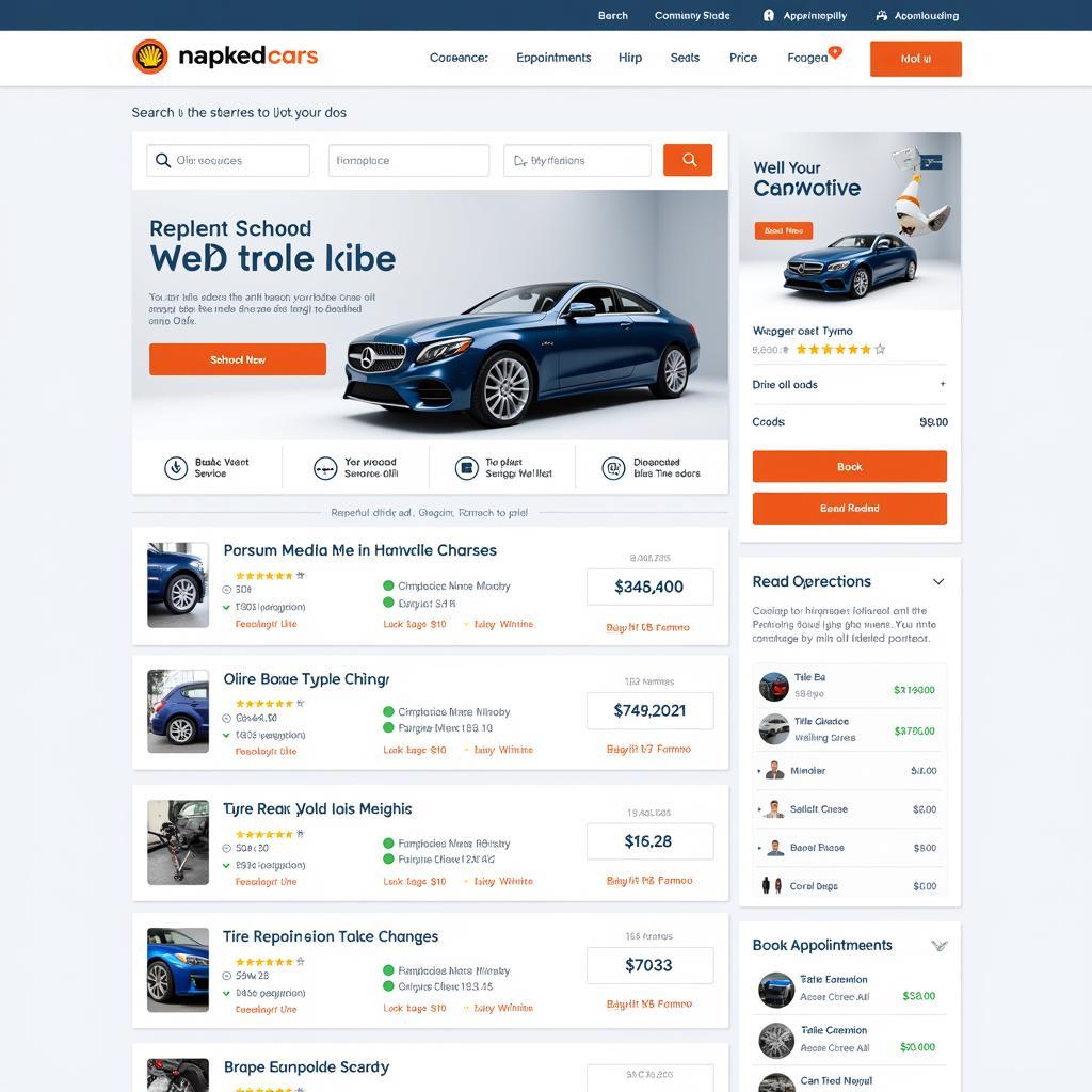 Online car service booking platform