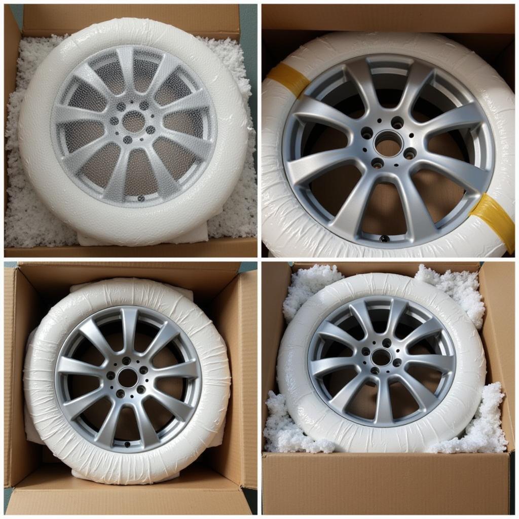 Packaging Alloy Wheels for Courier Services