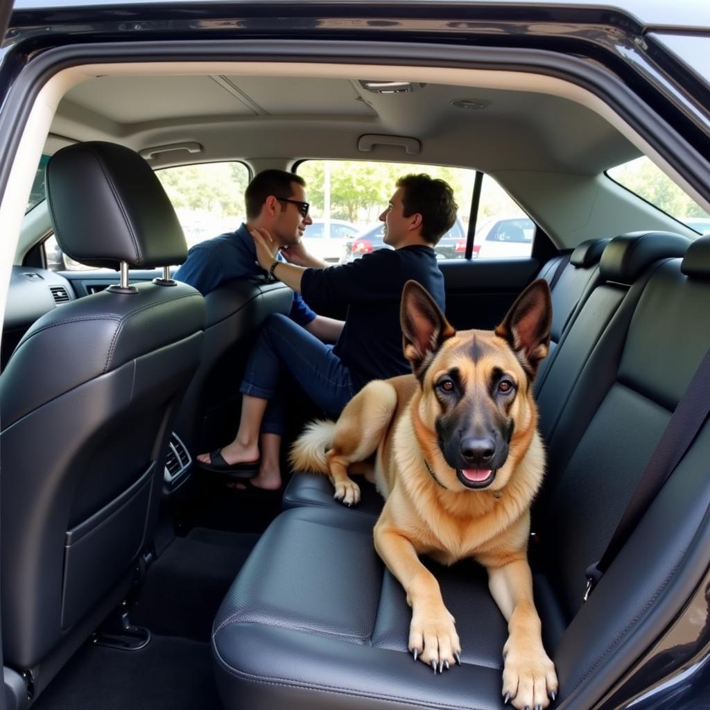 Service Dog in Uber Vehicle