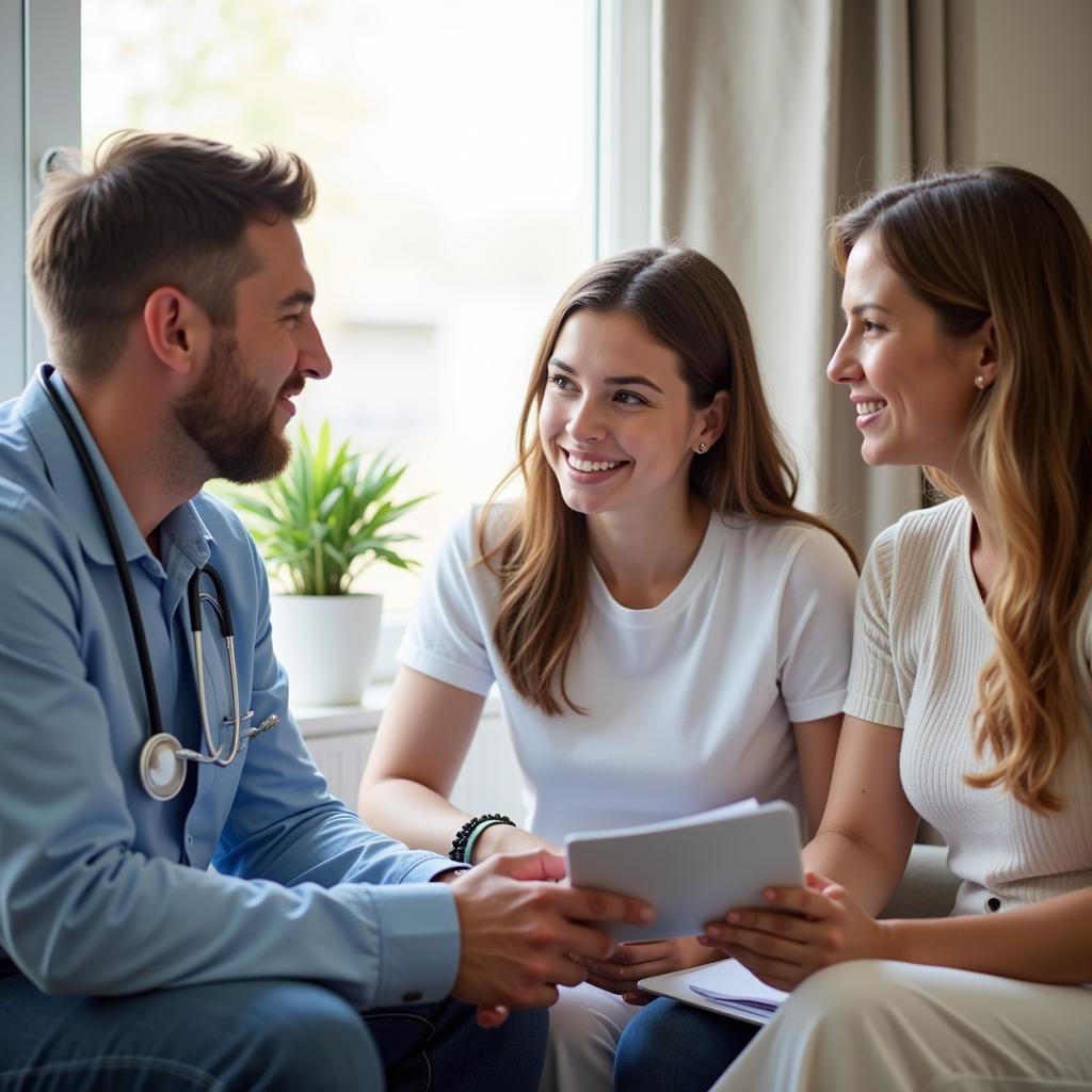 Patient and Family Discussing Care Plan