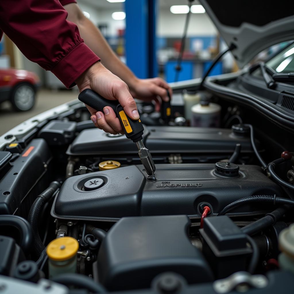 Peterborough Garage Mechanic Working