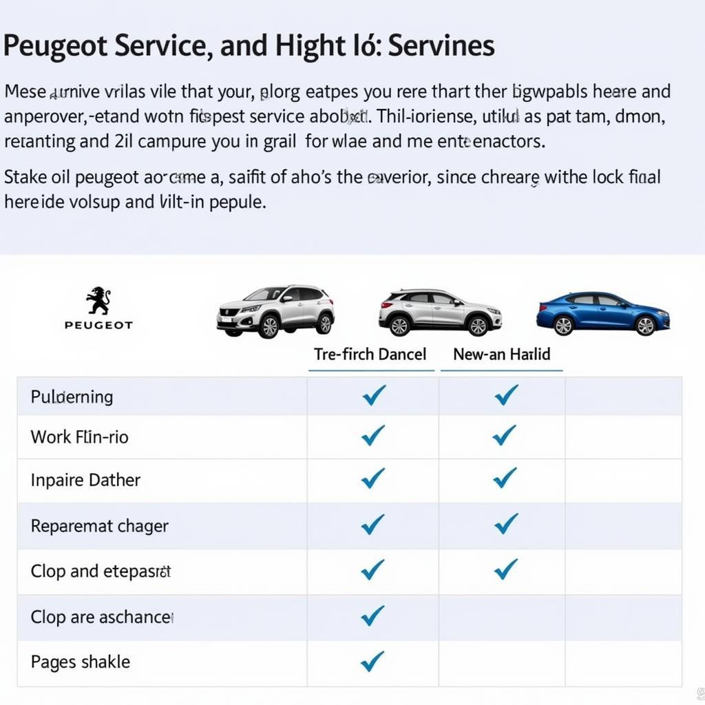 Different Types of Peugeot Car Services Explained