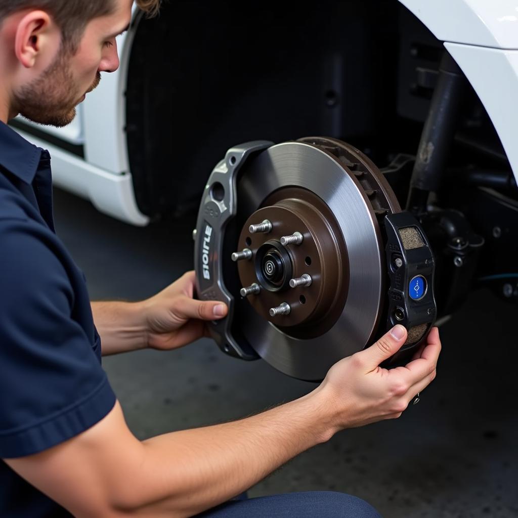 Police Car Brake Inspection