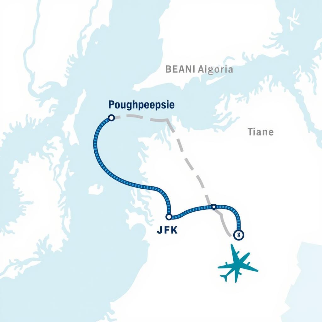 Map Route Poughkeepsie to JFK