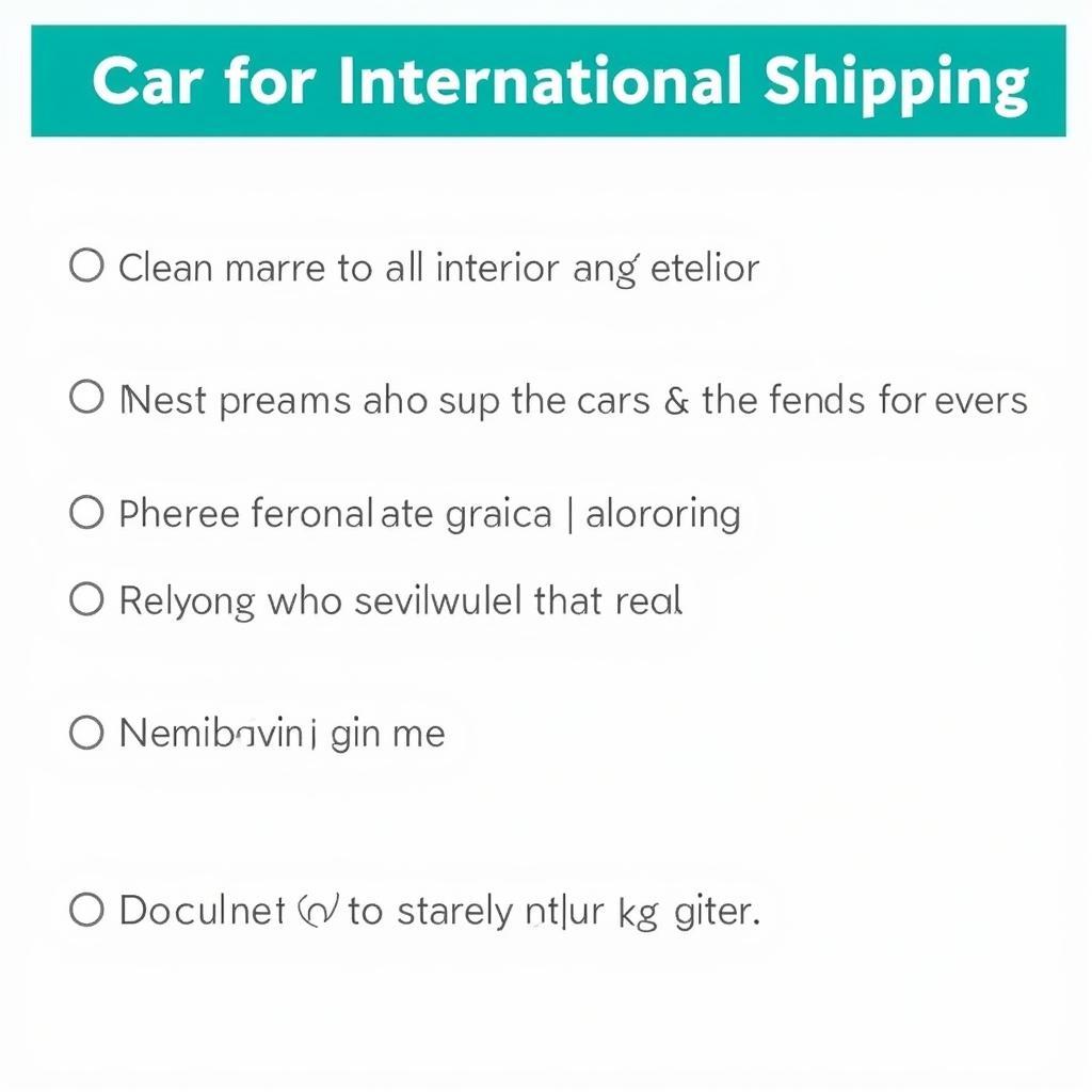 Preparing your car for international shipping