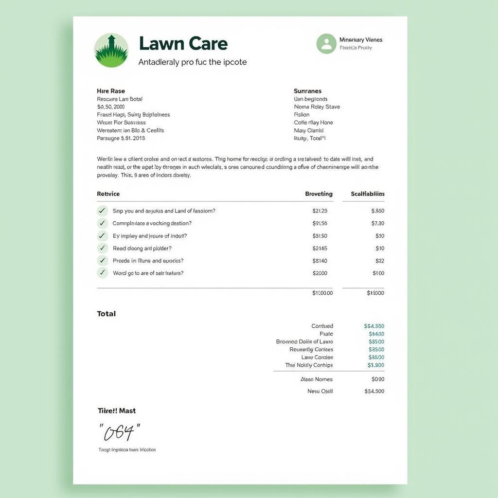 Presenting Lawn Care Service Prices Professionally with Detailed Quotes and Transparent Pricing Structure