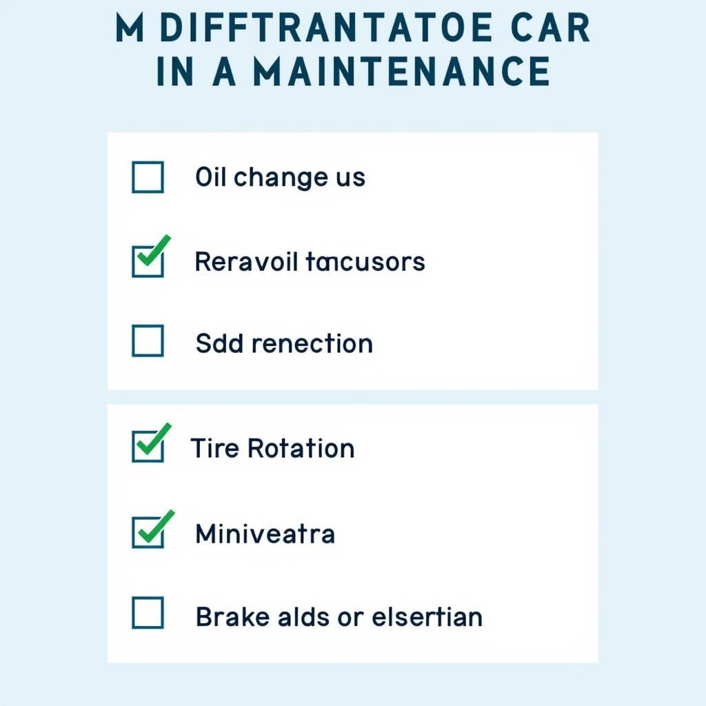 Preventative Car Maintenance Checklist